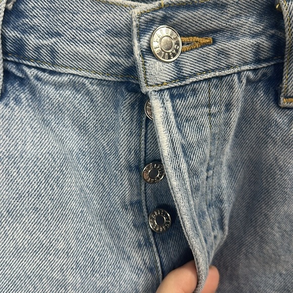 AGOLDE Parker Button Fly Distressed Raw Hem Shorts size 29 - Picture 3 of 10